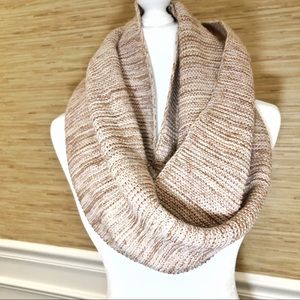 Modena light pink knit infinity scarf